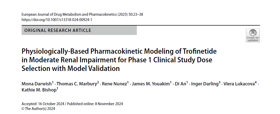 建模文章解读 | 基于PBPK模型指导曲非奈肽I期临床研究对中度肾损伤患者的剂量调整